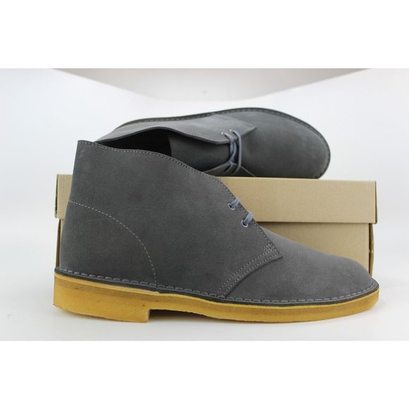 Clarks Shoes Mens Desert Boot Grey Suede 2611461 Poshmark